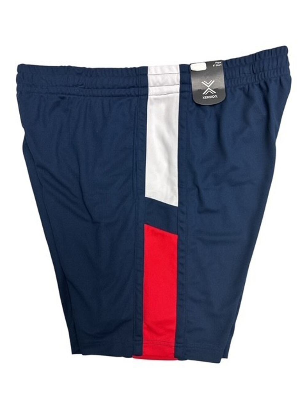 Xersion Mens LT Athletic Shorts Navy Blue 8" Hits at Knee Quick Dry Large Tall